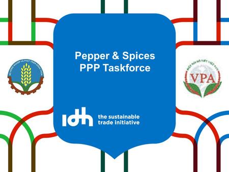 Pepper & Spices PPP Taskforce. Background Pepper (and spices) key product of Vietnam and in the international market Taskforce launched by Minister in.