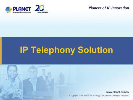 IP Telephony Solution. 2 IP Telephony Total Solution MCU-1900 MCU-1400 Multipoint Conferencing Unit IP Phone ATA Unified Office Gateway Multimedia Phone.