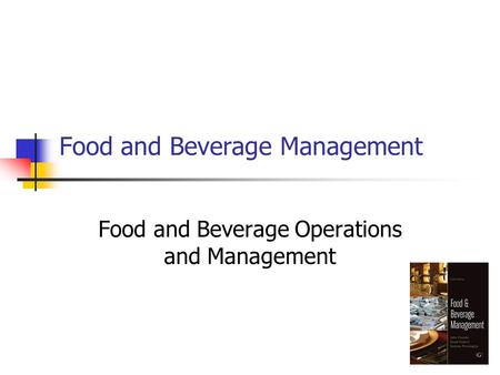 Food and Beverage Management