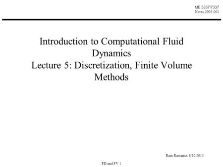 Transport Equations Mass conservation