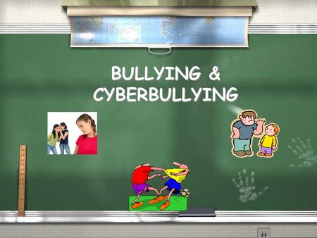 BULLYING & CYBERBULLYING. 1. Physical 2. Verbal 3. Psychological or Relational 4. Cyberbullying 1. Physical 2. Verbal 3. Psychological or Relational 4.