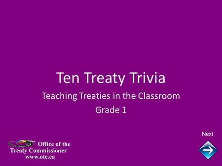 Teaching Treaties in the Classroom Grade 1