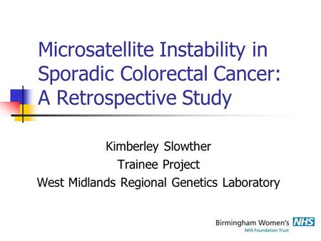 West Midlands Regional Genetics Laboratory