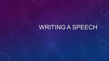 WRITING A SPEECH. If you are asked to write a speech on your On Demand Writing test, it will more than likely be a persuasive speech. You should always.