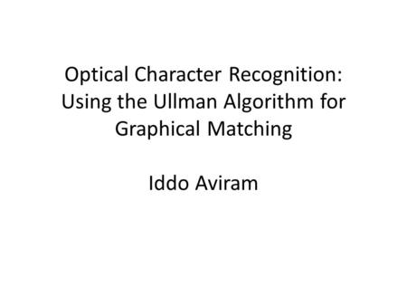 OCR- a Brief Review Optical character recognition, usually abbreviated to OCR, is the mechanical or electronic translation of scanned images of handwritten,