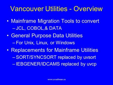 Vancouver Utilities - Overview