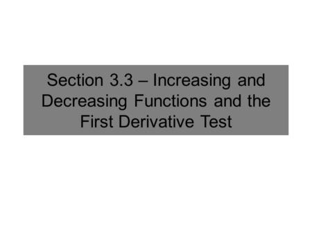 How Derivatives Affect the Shape of the Graph