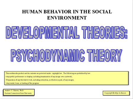 Copyright © Allyn & Bacon 2003 Andrew T. Nilsson, Ph.D. Eastern Connecticut State University Andrew T. Nilsson, Ph.D. Eastern Connecticut State University.