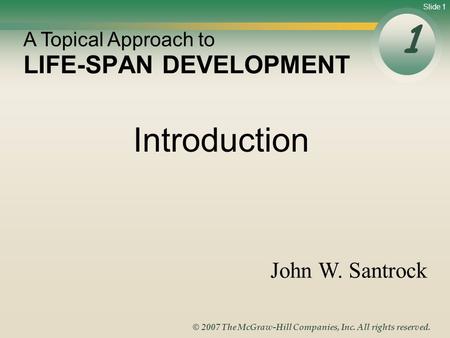 LIFE-SPAN DEVELOPMENT