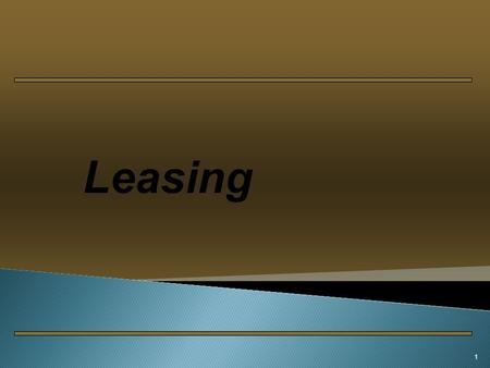 Leasing.