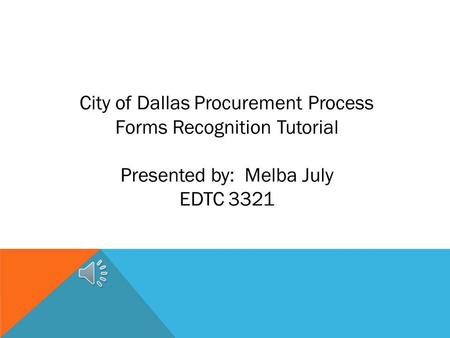 INTRODUCTION The City of Dallas, a publically funded municipality whose ultimate fiscal responsibility is to the citizens, uses consultants to carry.