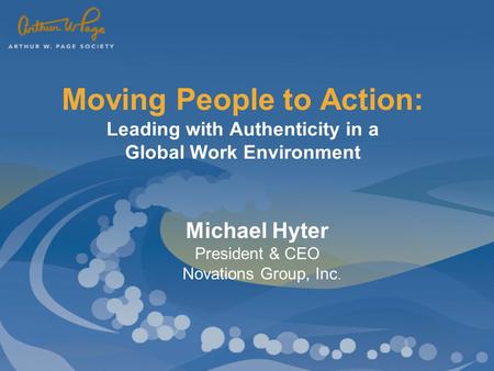 Michael Hyter President & CEO Novations Group, Inc.