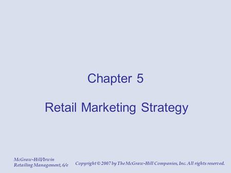 Retail Marketing Strategy