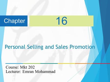 Personal Selling and Sales Promotion