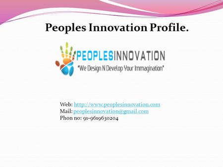 Peoples Innovation Profile. Web:  Mail: