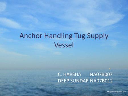 Anchor Handling Tug Supply Vessel