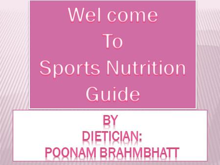  The amount, composition and timing of food intake can profoundly affect sports performance