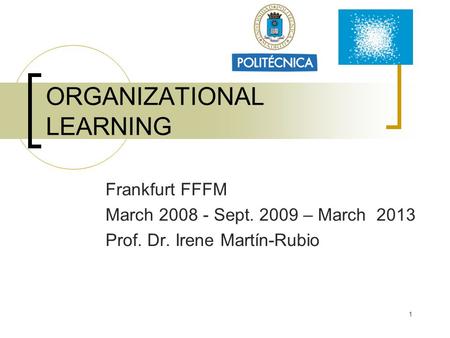 ORGANIZATIONAL LEARNING