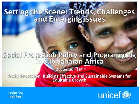  Key drivers of Social Protection in Sub-Saharan Africa  Social protection in Africa:  Emerging Trends: regional and country level  Current landscape.