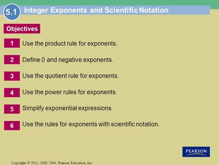 Integer Exponents and Scientific Notation