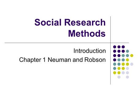 Social Research Methods