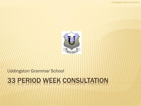 Uddingston Grammar School.  Efficiencies – SLC have a funding shortfall of £90-120 million over the next 3 years  It offers curriculum flexibility to.