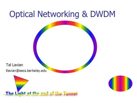 Tal Lavian Optical Networking & DWDM.