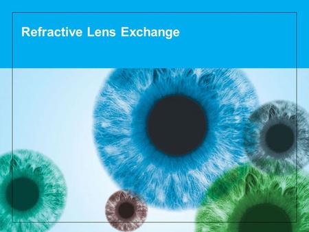 Refractive Lens Exchange. 2 How the eye works Light rays enter the eye through the clear cornea, pupil and lens. These light rays are focused directly.