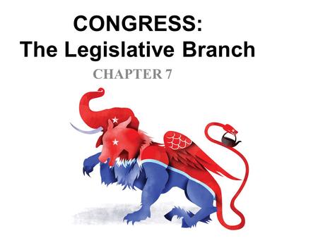 CONGRESS: The Legislative Branch CHAPTER 7 CONGRESSIONAL STRUCTURE Each chamber has a majority party and a minority party The majority party chooses.