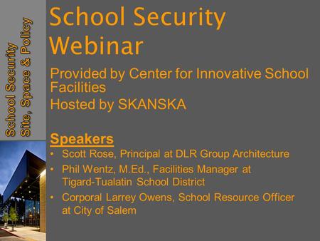 School Security Webinar