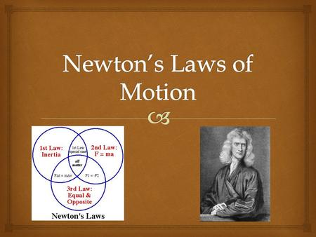 Newton’s Laws of Motion