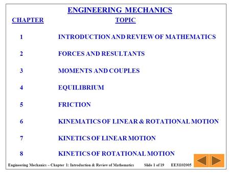 ENGINEERING MECHANICS