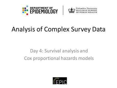 Analysis of Complex Survey Data