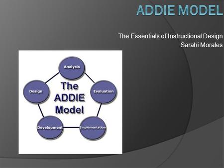 The Essentials of Instructional Design Sarahi Morales.