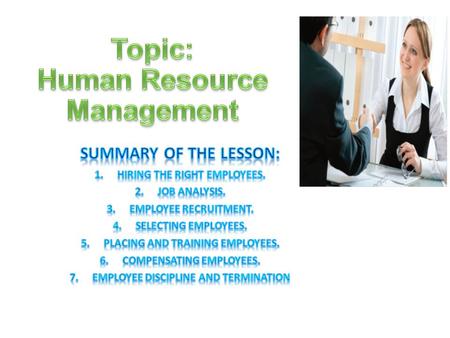 Topic: Human Resource Management