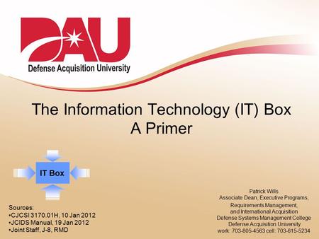 The Information Technology (IT) Box A Primer