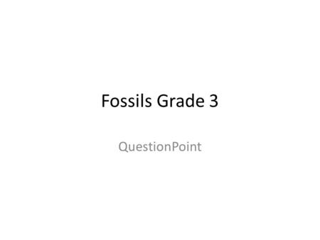 Fossils Grade 3 QuestionPoint. Students compare two different rocks. The rocks are both bright and spotted. Which property are the students most likely.