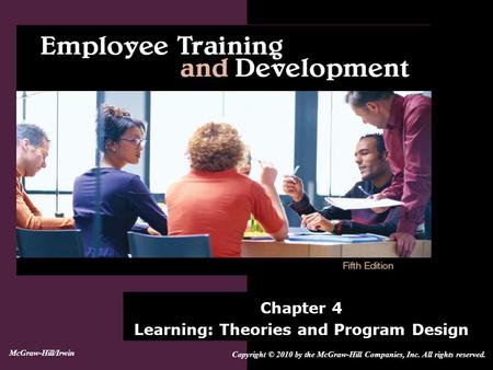 Chapter 4 Learning: Theories and Program Design