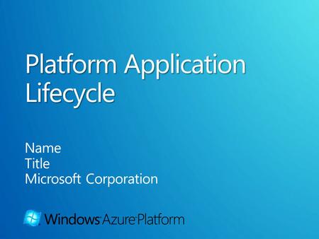 Service Artefacts ModelModel Config *.cscfg Config *.cscfgServiceServiceServiceService*.cspkg*.cspkg Visual Studio Tools for Windows Azure now.