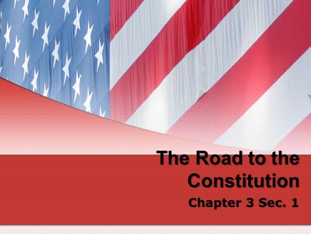 The Road to the Constitution