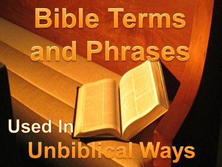 2 Timothy 2:14-18 (NKJV) 14 Remind them of these things, charging them before the Lord not to strive about words to no profit, to the ruin of the hearers.