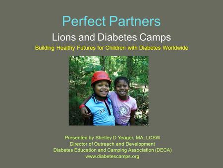 Perfect Partners Lions and Diabetes Camps