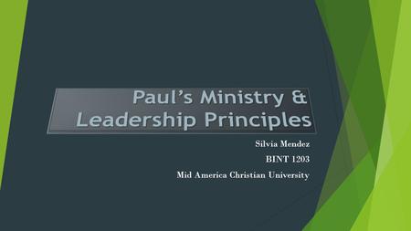 Silvia Mendez BINT 1203 Mid America Christian University.