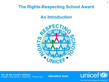 The Rights-Respecting School Award An Introduction