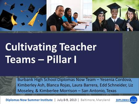 Cultivating Teacher Teams – Pillar I