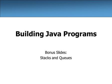 Building Java Programs