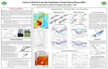 Rain Rate Cross-band Velocity Along-band Velocity Cold Pool Pressure Mixing ratio θ θe Δθ e “Gap” stations exhibited minimal Δθ e decrease “Wake” stations.