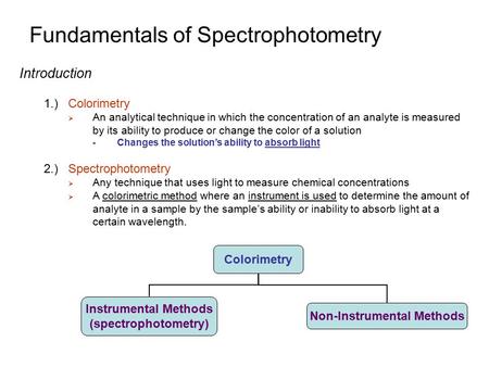 Non-Instrumental Methods