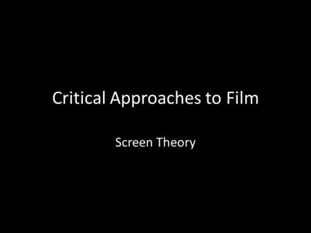 Critical Approaches to Film Screen Theory. More than 22,000 people have signed a petition for Disney to make its next princess character plus-sized.