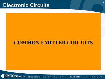 1 Electronic Circuits COMMON EMITTER CIRCUITS. 2 Electronic Circuits AMPLIFIERS CAN BE CLASSIFIED AS EITHER: VOLTAGE AMPS POWER AMPS AMPLIFIERS CAN BE.